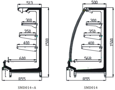 SMD半高多层柜剖面图
